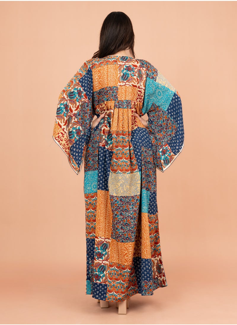 IKKXA - Abstract Geometric Maxi IK014 Blue - Image 1