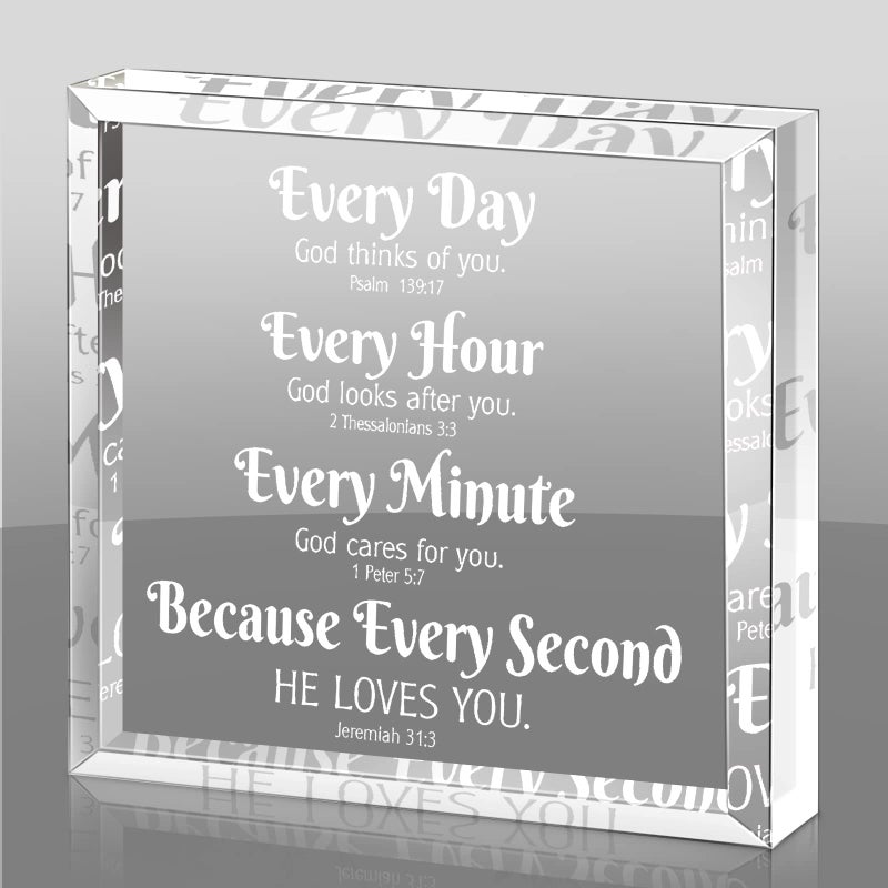 Chunful Christian Gift for Woman Men Bible Verses Gift for Women Gifts for Christian Women Christian Table Sign God Sign Decor Christian Decor Bible Verses Decors for Home Office Scripture Desk Decor(Classic)  - Image 1