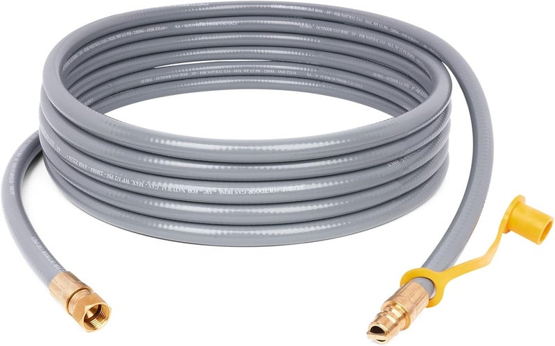 GASPRO 20 Feet 3/8" ID Natural Gas Hose, Low Pressure LPG Hose, for Weber, Char-Broil, Pizza Oven, Patio Heater and More - Image 1