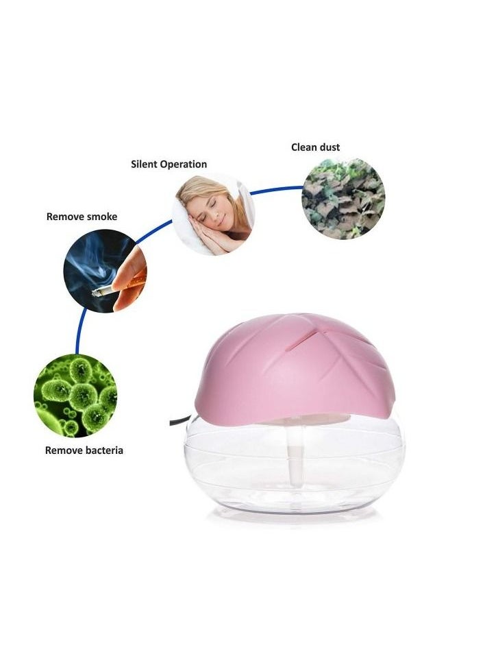 Electric Leaf Shape Portable Room Air Fresher Diffuser Purifier And Humidifier Revitalizer Pink