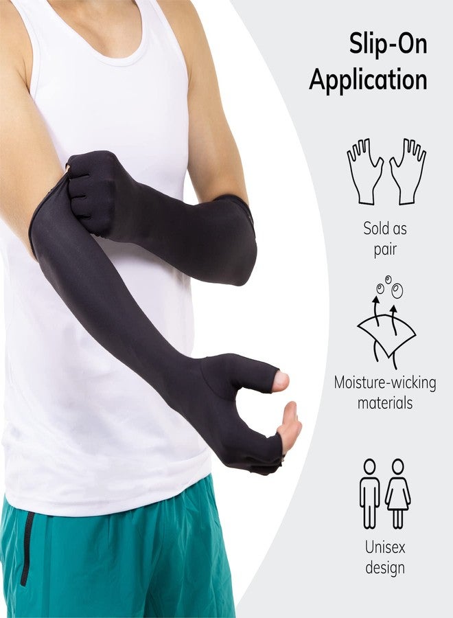BraceAbility Compression Arthritis Gloves - Left or Right Hand Joint Pain Relief for RA, Psoriatic, Carpal Tunnel or Raynaud's Syndrome, Osteoarthritis, Gout Cramps, Inflammation (Medium - Pack of 2) - Image 5