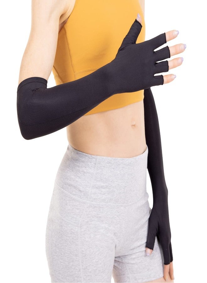 BraceAbility Compression Arthritis Gloves - Left or Right Hand Joint Pain Relief for RA, Psoriatic, Carpal Tunnel or Raynaud's Syndrome, Osteoarthritis, Gout Cramps, Inflammation (Medium - Pack of 2) - Image 1