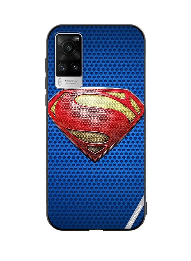VR CREATIVE Protective Case Cover For Vivo X60 Pro Superman Logo Design Multicolour - Image 1