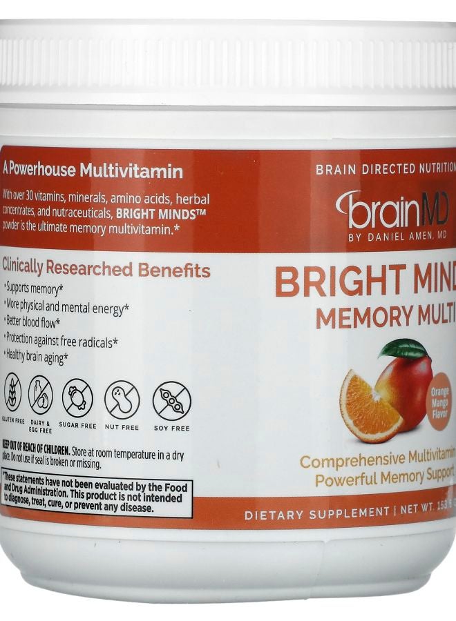 BRAINMD Bright Minds™ Memory Multi Orange Mango 5.4 oz (153.6 g) - Image 2