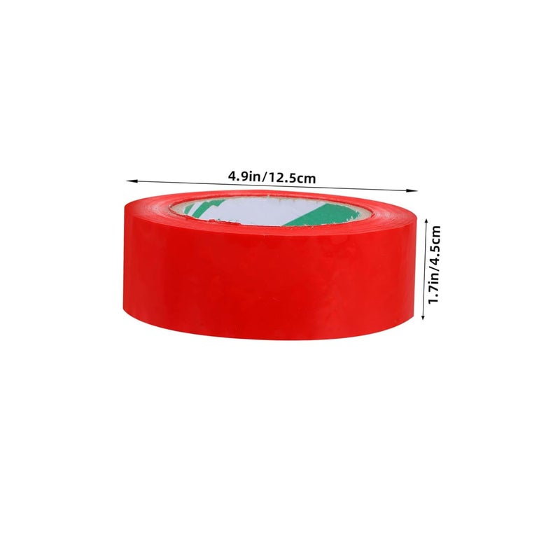 Heavy Duty Red Packaging Tape 3 Rolls High Adhesion for Shipping Boxes - Image 2