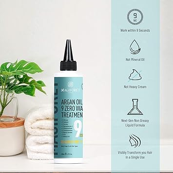 MagiForet Argan Oil Shampoo Conditioner Hair Treatment Set 2 x 500 ml 200 ml Organic Sulfate Free Paraben Free Gentle on Curly Color Treated Hair For Men Women - Image 4
