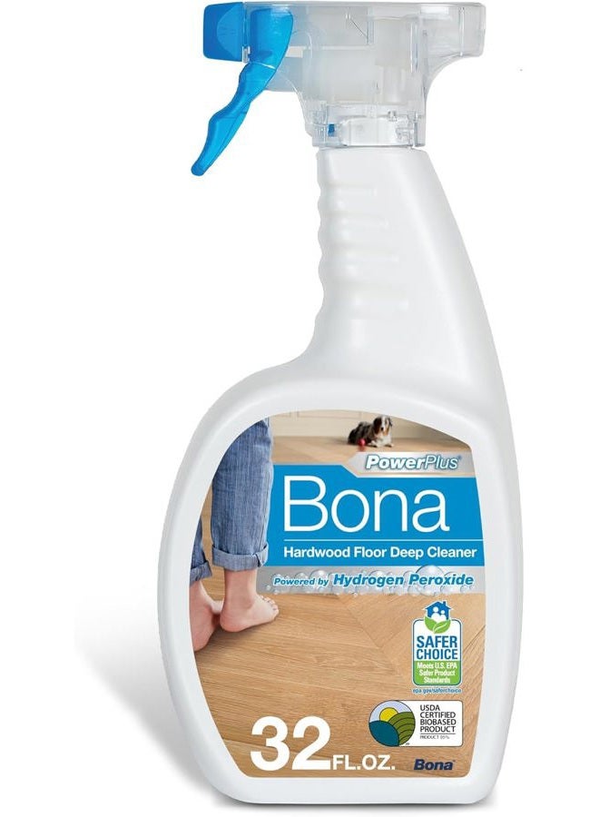 BONA PowerPlus Hardwood Floor Deep Cleaner Spray, Oxygenated Formula, 32 Fl Oz - Image 1