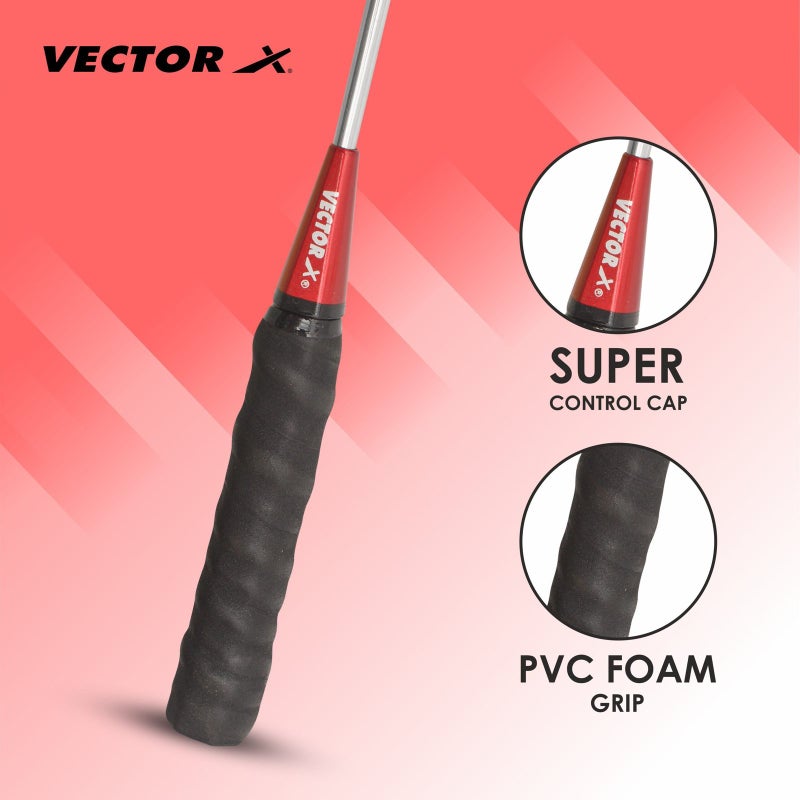 VECTOR X VXB-NICKLE 2 Racquet Set With Full Cover Multicolor Strung Badminton Racquet - Image 4