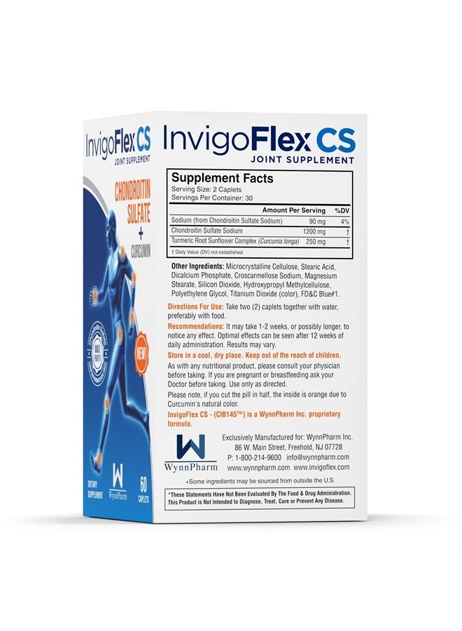 InvigoFlex ® CS - Chondroitin Sulfate with Turmeric Curcumin Non GMO for Knee, Hand, Back & Hip Premium Joint Supplement - Image 2