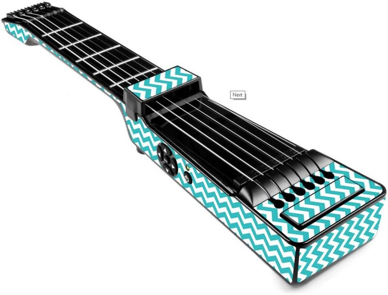 MightySkins Skin Compatible with Jamstik+ Portable SmartGuitar - Turquoise Chevron | Protective, Durable, and Unique Vinyl Decal wrap Cover | Easy to Apply, Remove | Made in The USA