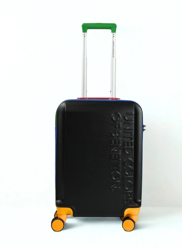 UNITED COLORS OF BENETTON BNTA-203X Set of 3 Luggage with TSA Lock| Material- Acrylonitrile Butadiene Styrene| Adjustable Trolley Handle | Smooth Dual Wheels 360degree rotate| SIZE-20/24/28 Inch| BLACK
