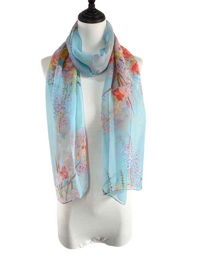 Acotavie Scarfs for Women Lightweight Fashion Scarves Print Floral Pattern Scarf Shawl Wraps (A12) - Image 2