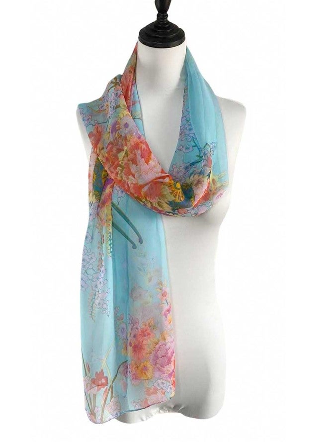 Acotavie Scarfs for Women Lightweight Fashion Scarves Print Floral Pattern Scarf Shawl Wraps (A12) - Image 3