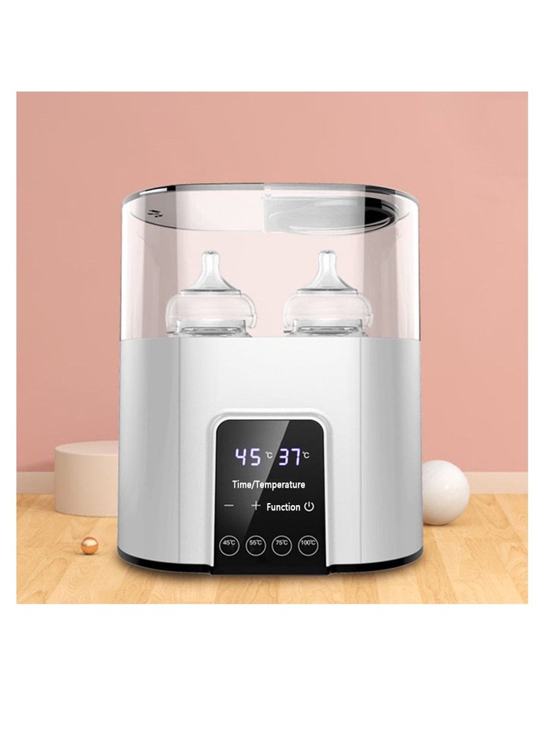 Baby Bottle Warmer Sterilizer, Portable Fast Milk Warmer with Timer and LCD Display, Accurate Temperature Control, BPA-Free Baby Food Heater