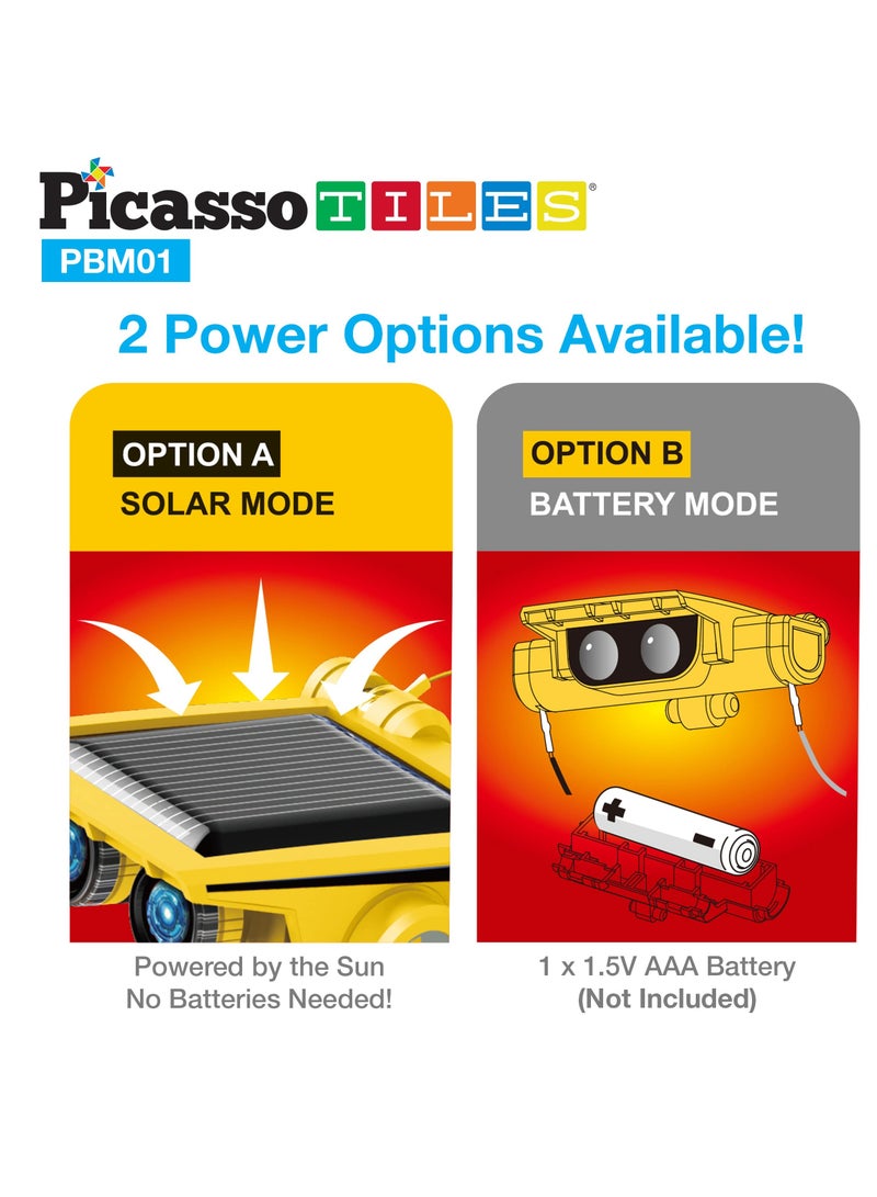 PicassoTiles Picasso - 12-in-1 Solar Powered Space Robot Science Kit for Kids - DIY STEM Building Set with Solar Energy, Hands-on Engineering, and Creative Play  - Image 3