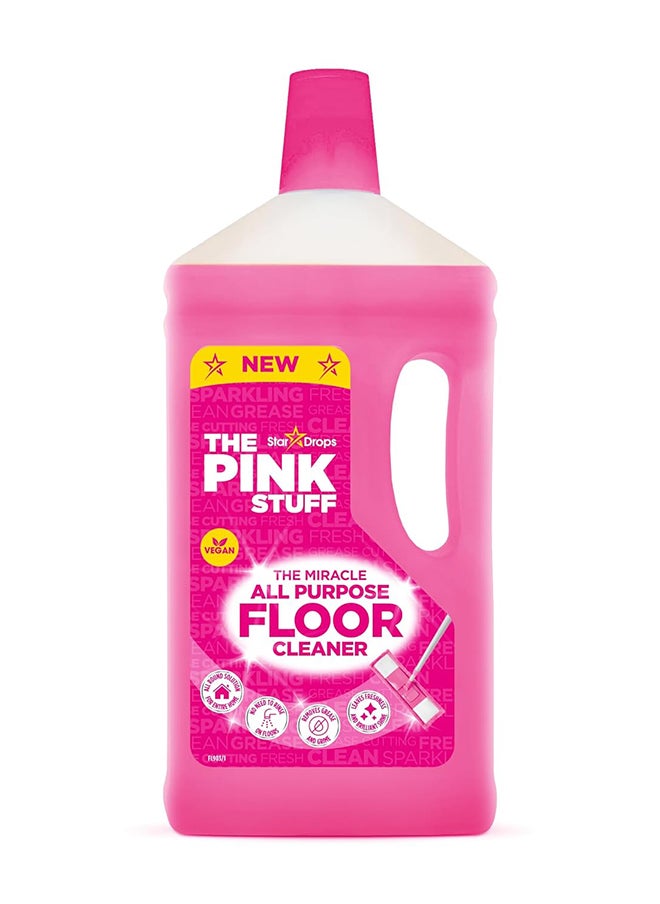 THE PINK STUFF - The Pink Stuff All Purpose Floor Cleaner 1 Litre Vegan-Friendly And Infused With Fresh Signature Longlasting Rhubarb Scent. - Image 1
