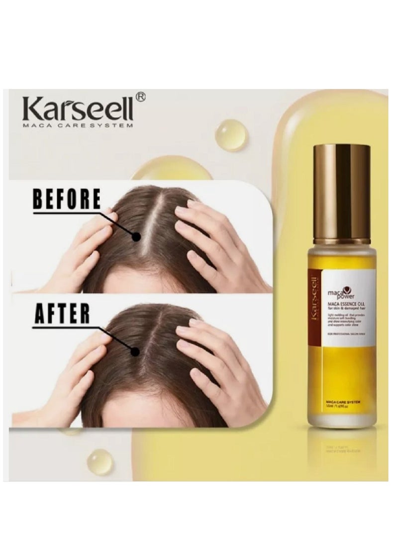 كارسيل قناع كارسيل لعلاج الشعر بالكولاجين مع زيت الأرغان لترطيب مكثف وإصلاح الشعر | 500 مل - Image 2