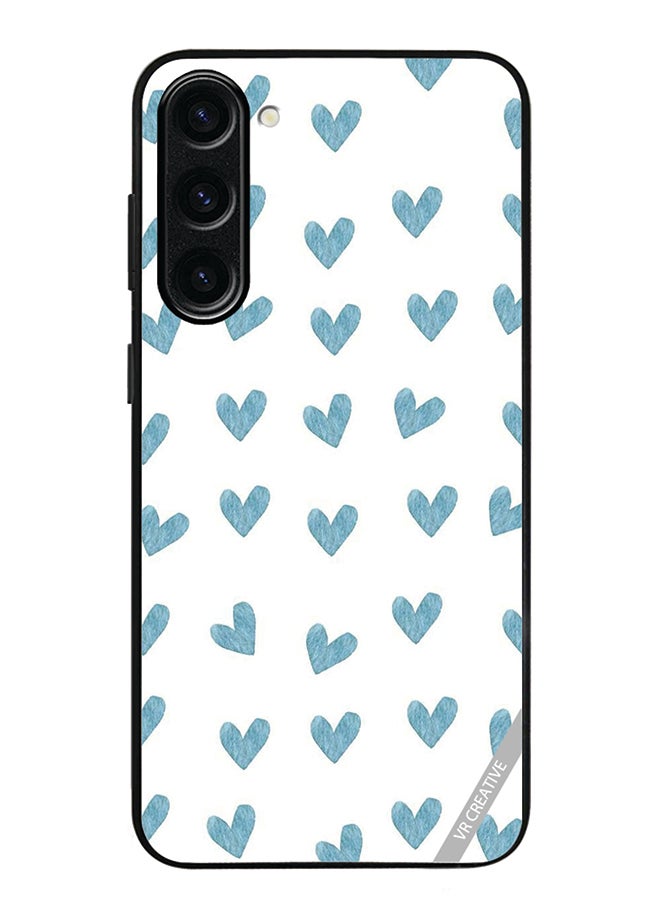 VR CREATIVE Protective Case Cover For Samsung Galaxy S24 Plus Blue Heart Design Multicolour - Image 1