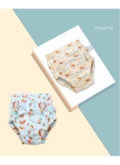 2-Piece Cotton Training Pants for Baby, Size L, 6 Layers, Breathable and Washable Underwear with Cute Hedgehog Pattern for Toddler Potty Training, Yellow - pzsku/ZD326EFDF89EE8AABE53DZ/45/_/1701069645/61a4d19e-0b04-4c34-804b-ef74f6c0e350