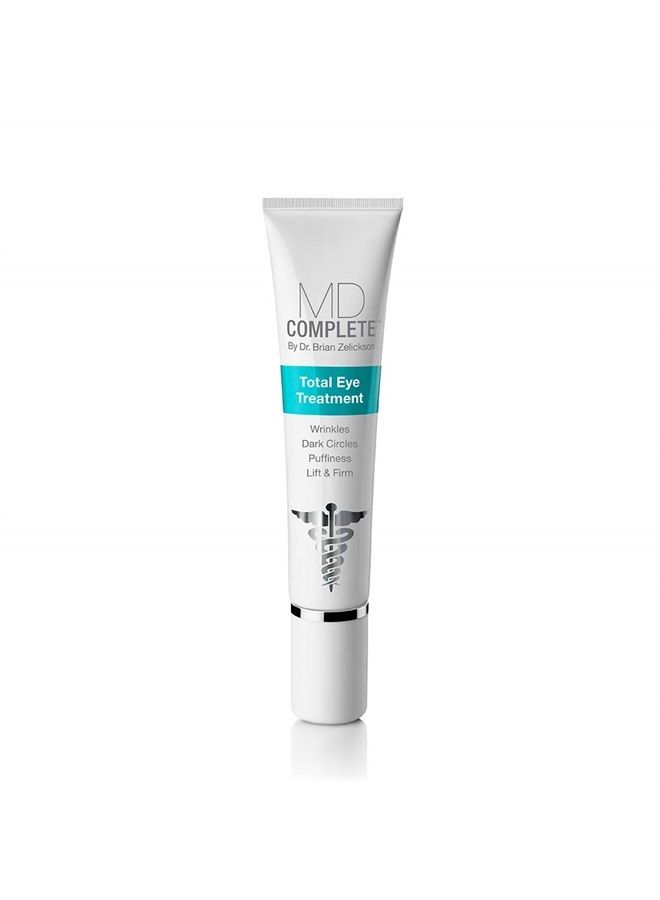MD Complete by Dr. Brian Zelickson MD Complete Total Eye Treatment | Anti-Aging Hydrating Skin Renewal Eye Treatment | with Peptides, Vitamins C & E and Hyaluronic Acid for Wrinkles, Fine Lines and Crows Feet 0.5 fl oz - Image 1