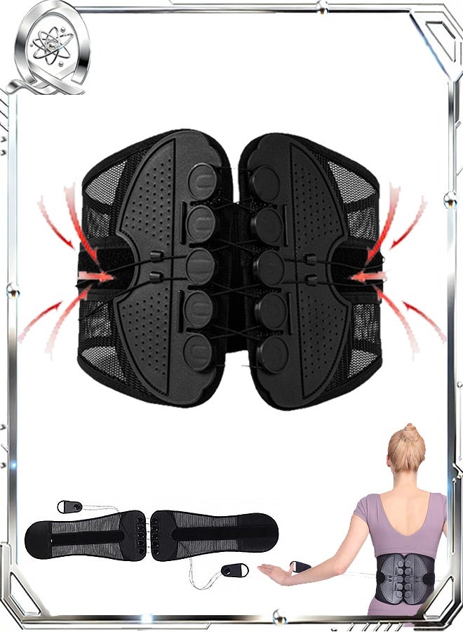 كوانتوم حزام دعم أسفل الظهر، حزام دعم بتصميم شبكي يسمح بالتهوية، حزام رفع أثقال قابل للتعديل للتدريب اليومي على القوة أثناء العمل - Image 1