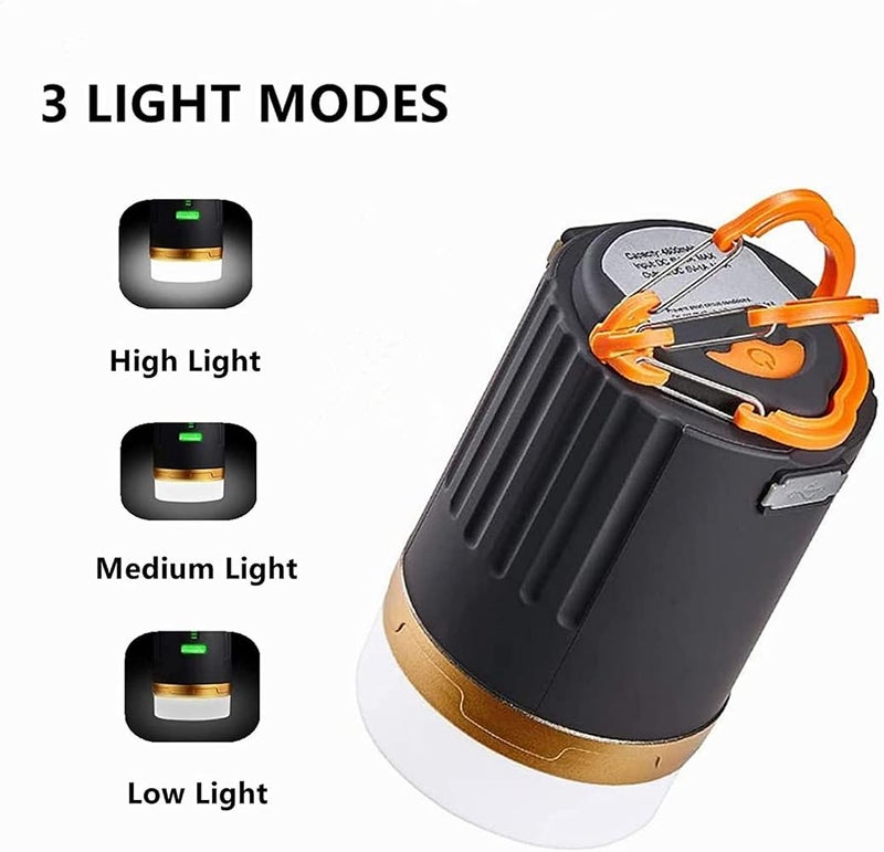 BURDEAN 4800mAh Portable LED Camping Lantern Rechargeable Light Flashlight with Power Bank, Outdoor IPX6 Waterproof Remote Control Tent Light, for Emergency, Hurricane, Storm, Power Outage - Image 2