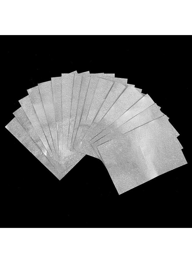lasenersm 100 Pieces Nail Polish Remover Soak Off Foil Nail Foil Wrap Gel Nail Polish Soak Off Remover Nail Gel Remover Soak Off Foil Gel Nail Polish Remover Wrap Cotton Pad Gel Polish Remover(Matte) - Image 3