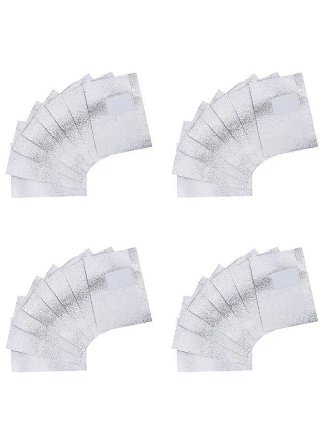 lasenersm 100 Pieces Nail Polish Remover Soak Off Foil Nail Foil Wrap Gel Nail Polish Soak Off Remover Nail Gel Remover Soak Off Foil Gel Nail Polish Remover Wrap Cotton Pad Gel Polish Remover(Matte) - Image 1