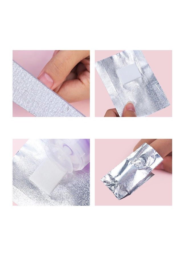 lasenersm 100 Pieces Nail Polish Remover Soak Off Foil Nail Foil Wrap Gel Nail Polish Soak Off Remover Nail Gel Remover Soak Off Foil Gel Nail Polish Remover Wrap Cotton Pad Gel Polish Remover(Matte) - Image 5