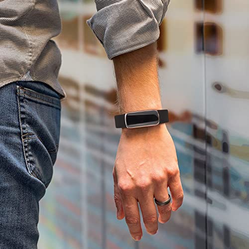 AK Sport Band Compatible with Fitbit Luxe Bands for Women Men, Soft Silicone Replacement Sport Straps Wristbands for Fitbit Luxe Fitness and Wellness Tracker (Small,Black) - Image 5