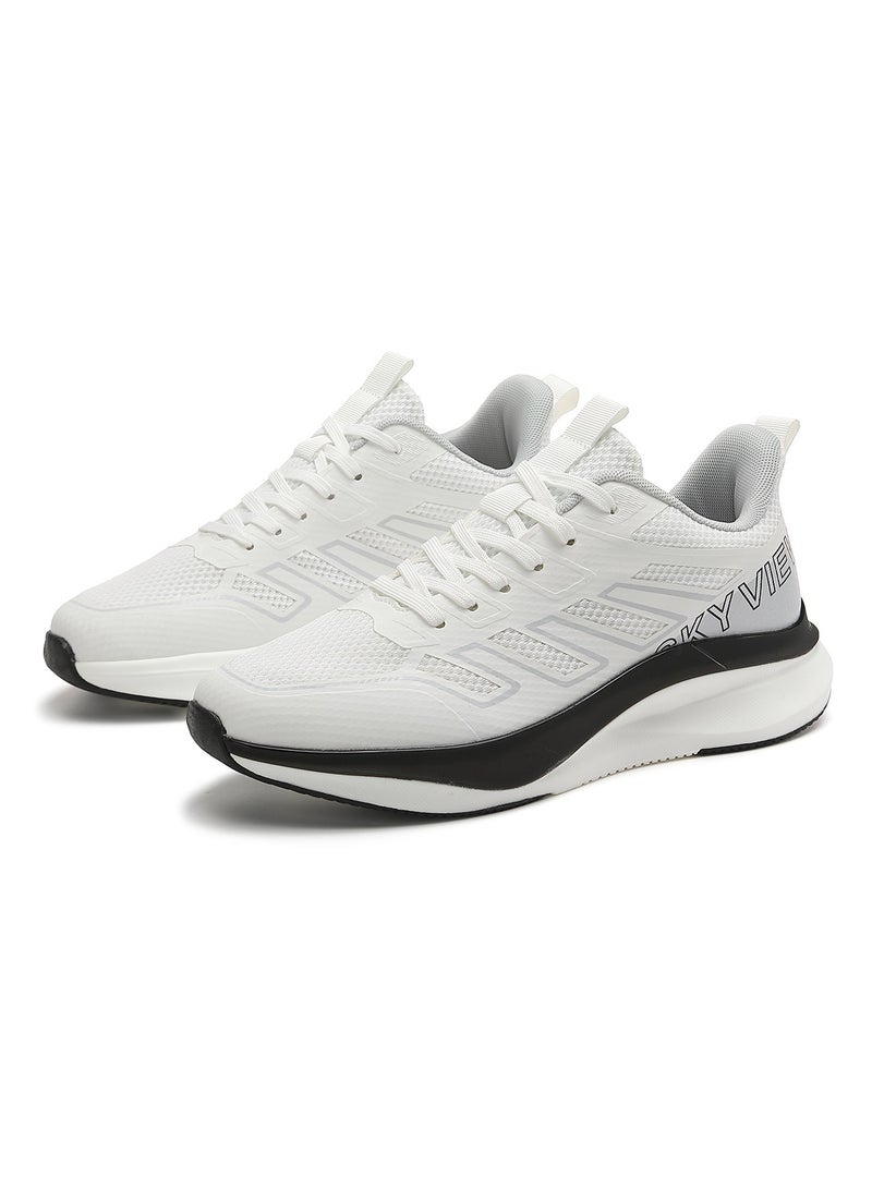 Athlesiure Men's Lace Up Walking Shoes Running Comfortable Tennis Breathable Non Slip Athletic Sports Shoes Gym Workout Cross Training Sneakers With Non-Slip Backing