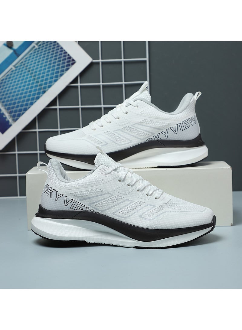 Athlesiure Men's Lace Up Walking Shoes Running Comfortable Tennis Breathable Non Slip Athletic Sports Shoes Gym Workout Cross Training Sneakers With Non-Slip Backing