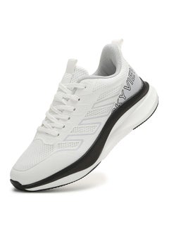 Sky View Athlesiure Men's Lace Up Walking Shoes Running Comfortable Tennis Breathable Non Slip Athletic Sports Shoes Gym Workout Cross Training Sneakers With Non-Slip Backing  - Image 3