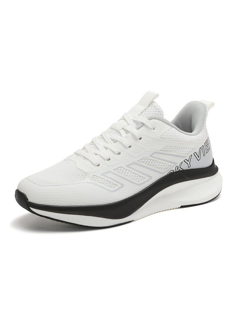 Sky View Athlesiure Men's Lace Up Walking Shoes Running Comfortable Tennis Breathable Non Slip Athletic Sports Shoes Gym Workout Cross Training Sneakers With Non-Slip Backing  - Image 1