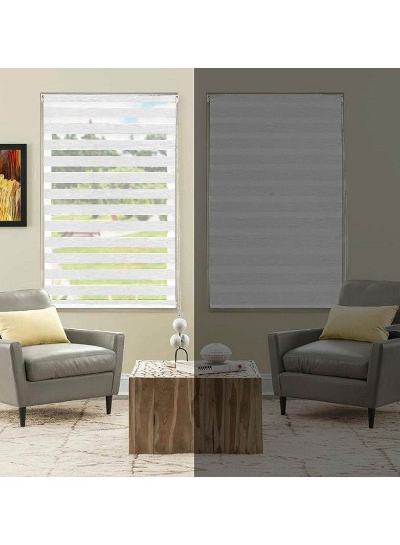 Home Gallery Zebra Blinds for Windows 200*200 cm White - Image 2