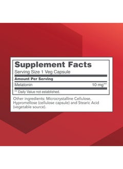 Protocol For Life Balance Protocol Melatonin Extra Strength - 10 mg Melatonin - Sleeping Support for Adults - Daily Immune Support - Pineal Gland Aid - Kosher & Non-GMO - 100 Veg Capsules  - Image 2