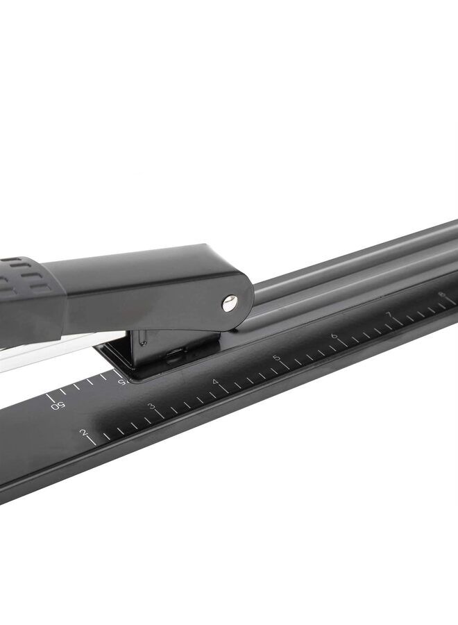 دباسة طويلة المدى، دباسة قياسية طويلة الذراع لتجليد الكتيبات أو الكتب، لون أسود، دباسة معدنية متينة - Image 5