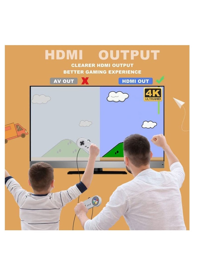 KASTWAVE Classic Retro Game Console, 8-bit AV Output Video Game Built-in 400 Games with 2 Classic Controllers, Plug and Play TV Games for Kids and Adults-AV Output(Need to Bring Your Own Adapter) - Image 4