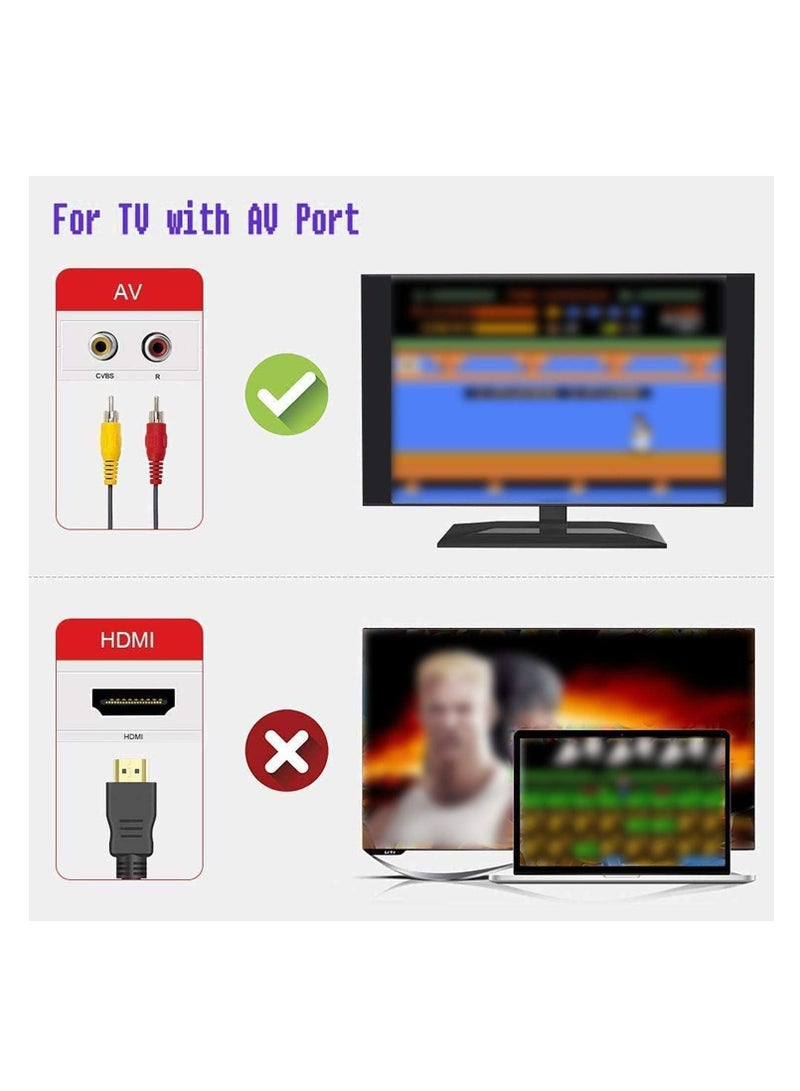 KASTWAVE Classic Retro Game Console, 8-bit AV Output Video Game Built-in 400 Games with 2 Classic Controllers, Plug and Play TV Games for Kids and Adults-AV Output(Need to Bring Your Own Adapter) - Image 5