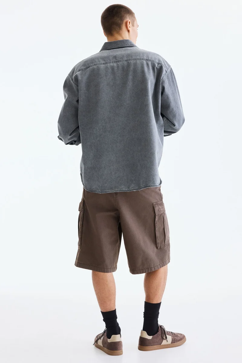 H&M  Loose Fit Cotton cargo shorts for Men | Best Price UAE