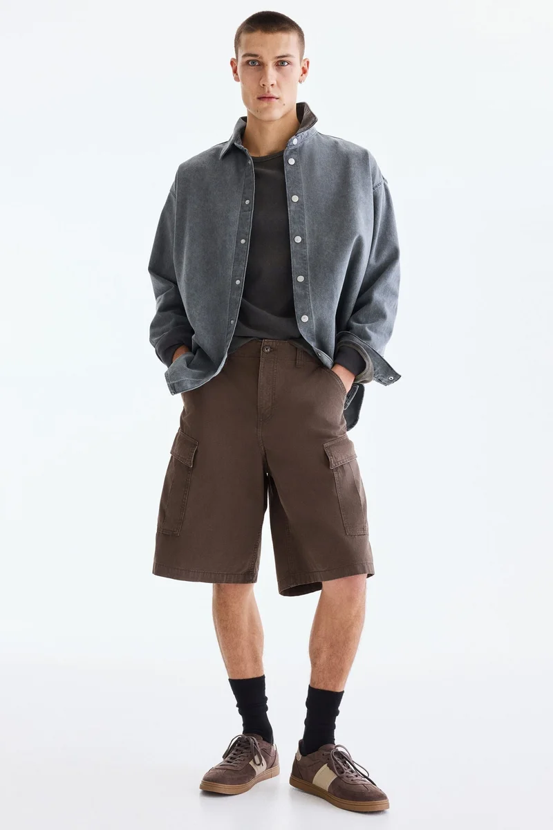 H&M Loose Fit Cotton cargo shorts