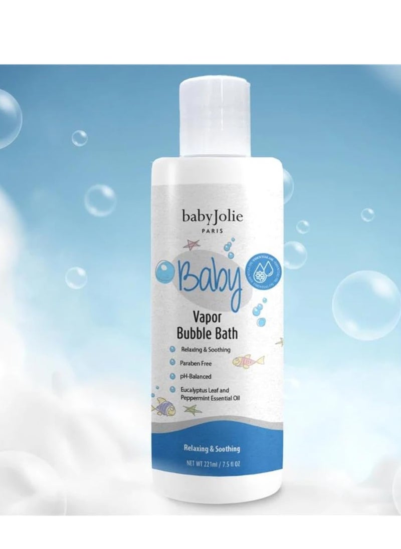 Baby Jolie Baby Jolie Vapor Bubble Bath - Baby & Kids Bathing Aromatherapy for Stuffy Nose and Cough Relief, Made with Eucalyptus and Peppermint Extract, Natural Essential Oils, 7.5 oz  - Image 4