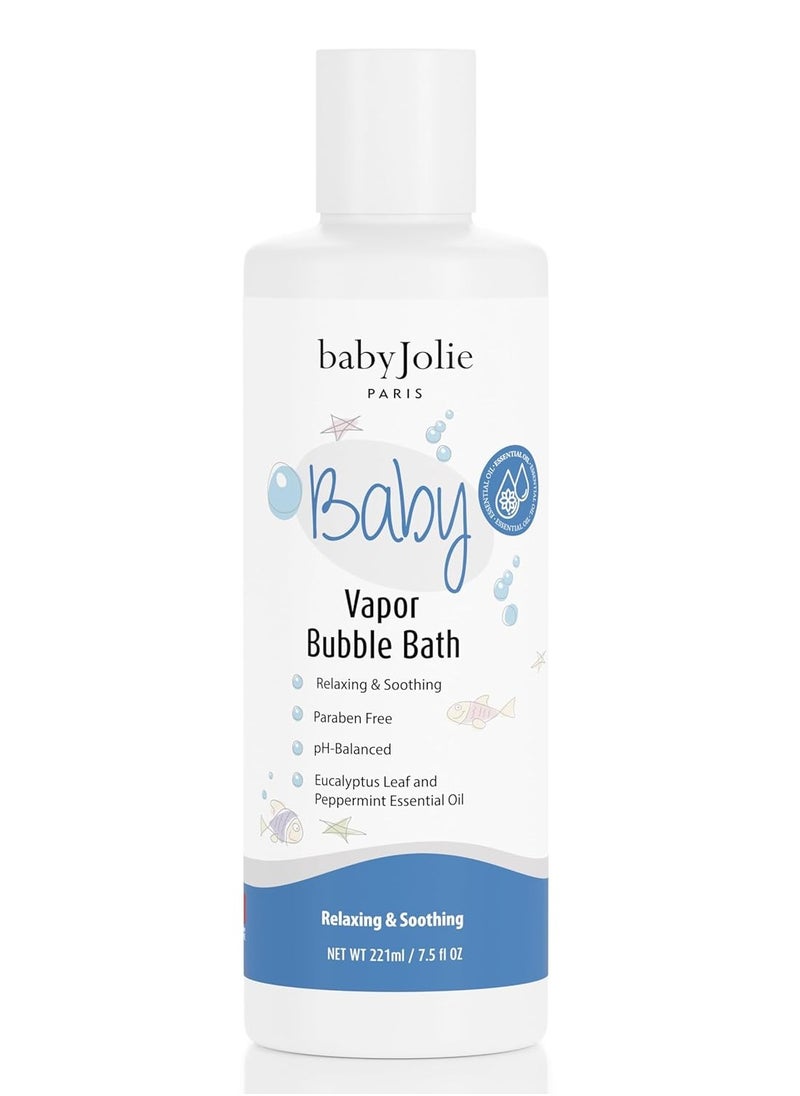 Baby Jolie Baby Jolie Vapor Bubble Bath - Baby & Kids Bathing Aromatherapy for Stuffy Nose and Cough Relief, Made with Eucalyptus and Peppermint Extract, Natural Essential Oils, 7.5 oz  - Image 1