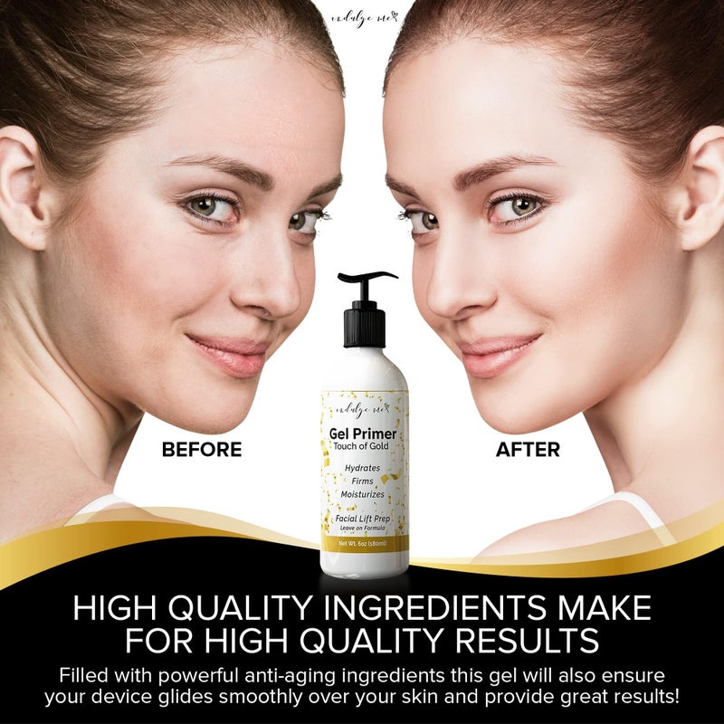 IndulgeMe Conductive Gel - Facial Hydrating Leave-On Gel Primer, Hyaluronic Acid, Collagen Peptide, Niacinamide, Vitamin E, Gold Foil - Image 4
