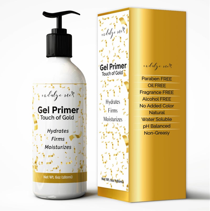 IndulgeMe Conductive Gel - Facial Hydrating Leave-On Gel Primer, Hyaluronic Acid, Collagen Peptide, Niacinamide, Vitamin E, Gold Foil - Image 1
