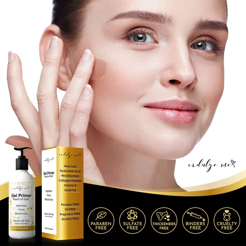IndulgeMe Conductive Gel - Facial Hydrating Leave-On Gel Primer, Hyaluronic Acid, Collagen Peptide, Niacinamide, Vitamin E, Gold Foil - Image 2
