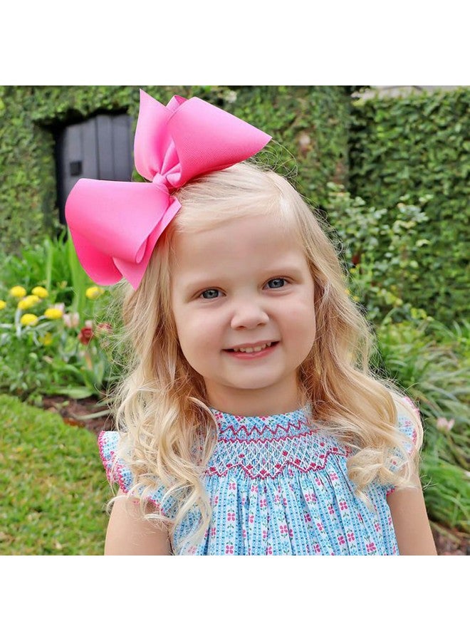 Oaoleer 20PCS 8 Inch Hair Bows for Girls Grosgrain Ribbon Toddler Hair Accessories with Alligator Clips for Toddlers Baby Girls Kids Teens in Pairs - Image 3