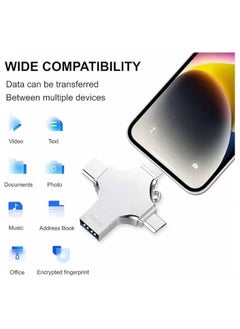 TIGER USB Flash Drive 64GB – 4-in-1 USB Stick with High-Speed Data Transfer – Large Capacity Thumb Drive for Smartphone, OTG Android, Computer, Tablet, Laptop – External Storage for Fast File Transfer and Backup – Compact, Portable Design  - Image 5