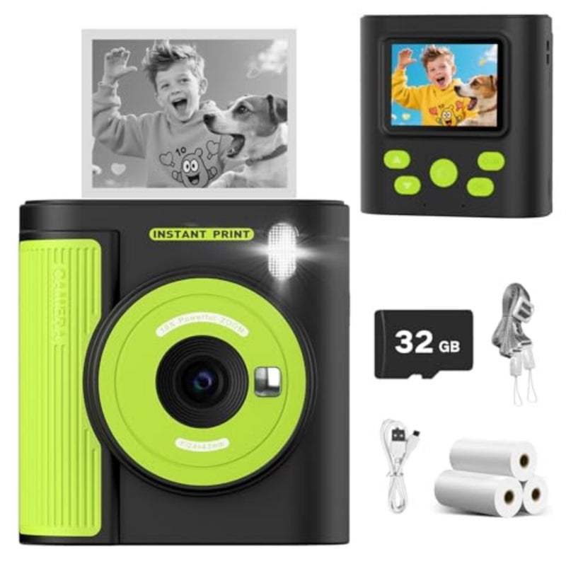 Camera with Instant Print, Thermal Printing Digital Camera Gift for 3-12 Years Old,Safe Ink-Free Design, Toy for Creativity and Learning - Image 1