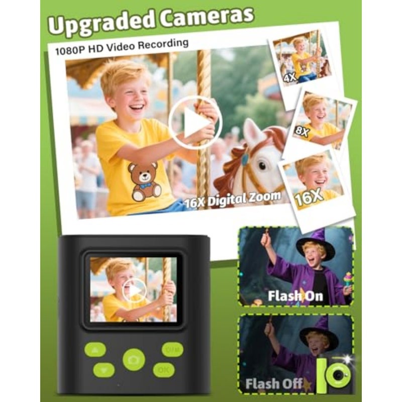Camera with Instant Print, Thermal Printing Digital Camera Gift for 3-12 Years Old,Safe Ink-Free Design, Toy for Creativity and Learning - Image 3